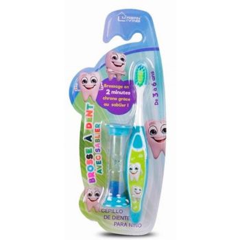 Escova de dentes infantil + Relógio de Arena