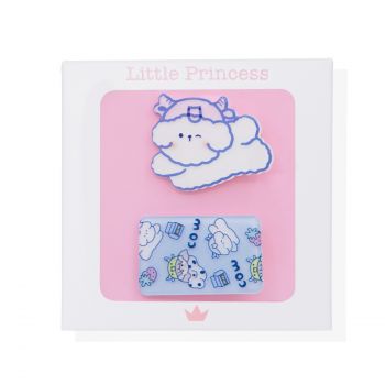 Little Princess Set 2 Clips Perrito Cute Azul