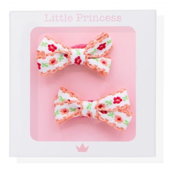 Little Princess Set 2 Clips con Lazo de Flores