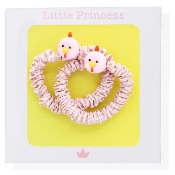 Little Princess Set 2 Scrunchies de Animalitos Rosas