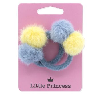 Little Princess Set 2 Pompons Jaune et Bleu