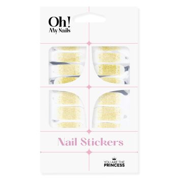 Oh My Nails Stickers Gold Glitter
