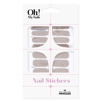Oh My Nails Stickers Rose Gold Glitter