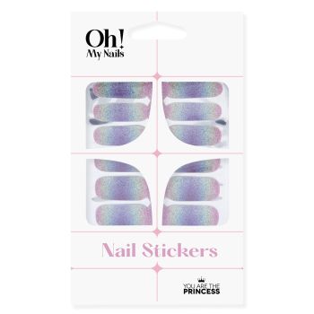 Oh My Nails Stickers Rainbow Glitter