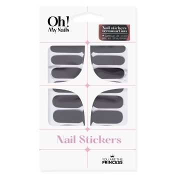 Oh My Nails Stickers Termoaction Rosa a Negro