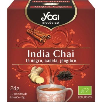 India Chai Chá NEGRO com Canela e Gengibre Orgânico
