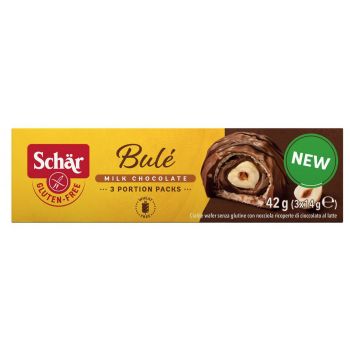 Bulé Barquillos con Avellanas Bañados en Chocolate con Leche Sin Gluten