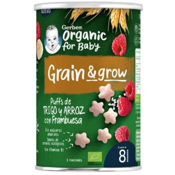 Organic Puffs de Trigo y Arroz con Frambuesa
