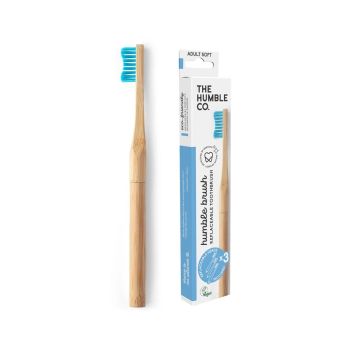 Escova de Dentes de Bambu com cabeça substituível para adultos macia