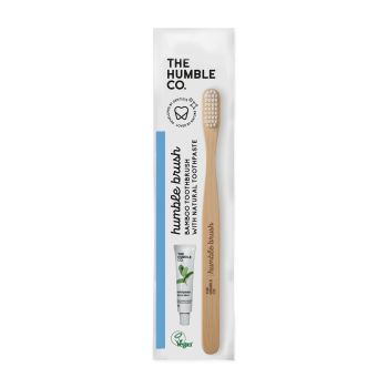 Pack Brosse à Dents en Bambou White Adult Soft + Dentifrice Menthe Fraîche