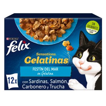 Comida para Gatos Felix Sensations Gelatinas Pescado