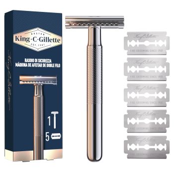 Gillette Gillette barbear Gillette King C. Double Edge + 5 recargas para homem