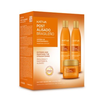 Pack Post Alisado Brasileño Sistema de Mantenimiento Champú + Acondicionador + Tratamiento