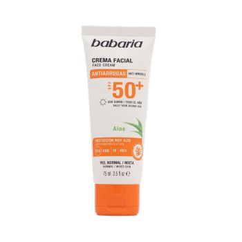 Crema Facial Solar con Aloe Vera SPF 50+