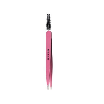 2 en 1 Brow Definer Pinzas de Depilar con Goupillon