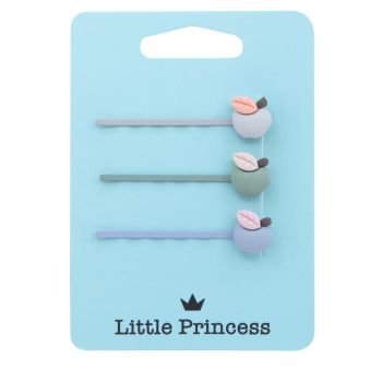 Little Princess Set 3 Épingles à cheveux Petites Pommes