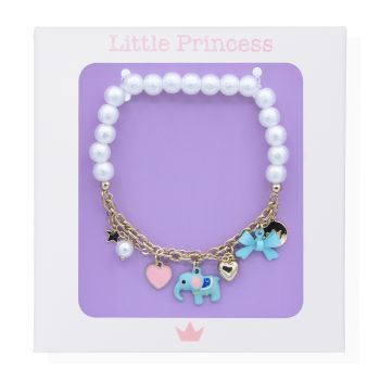 Little Princess Bracciale metà perle e ciondoli