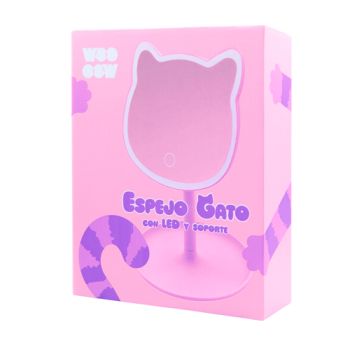 Miroir Chat avec LED et Support