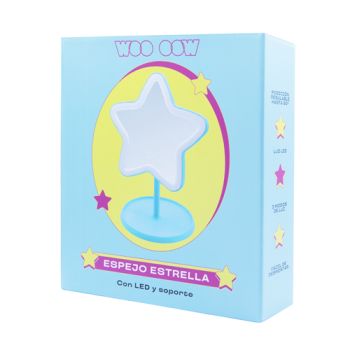 Espejo Estrella con Led y Soporte