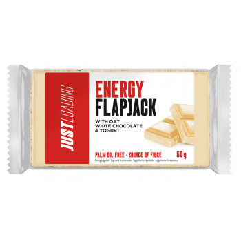 Barra de aveia Energy FlapJack coberta com chocolate branco e iogurte