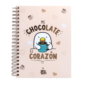 Caderno A4 &quot;Me chocolate el corazón&quot; 