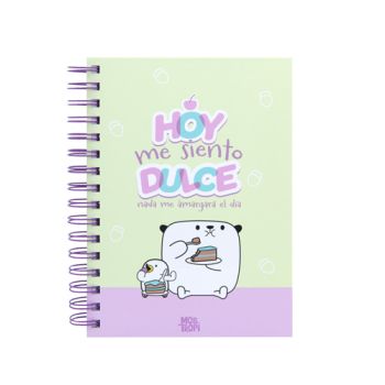 Caderno A5 &quot;Hoy Me Siento Dulce&quot; 