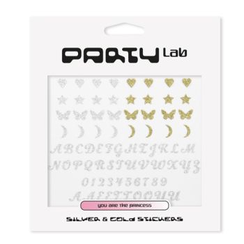Party Lab Stickers Silver &amp; Gold
