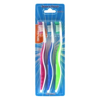 Escovas de dentes extra clean &amp; clear pack médio