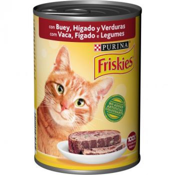 Comida Húmeda para Gatos Friskies Buey, Hígado y Verduras 