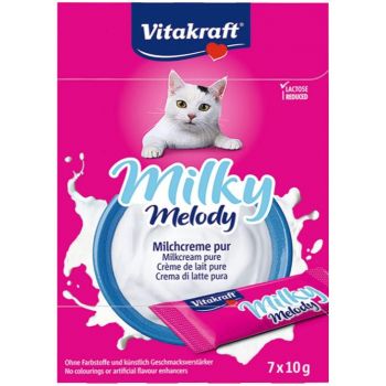 Snack líquido para gatos com creme de leite