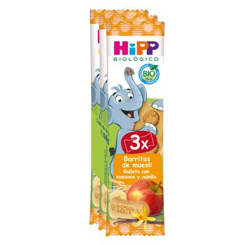 Barrette di muesli con mela e vaniglia +12 mesi