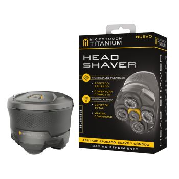 Afeitadora de cabeza y rostro recargable para hombres