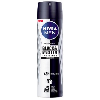 Men Black &amp; White Invisible Deo Spray