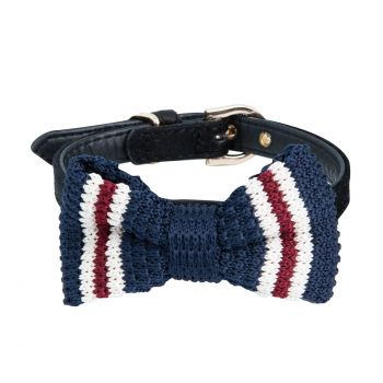 Colar com laço Crochet Navy