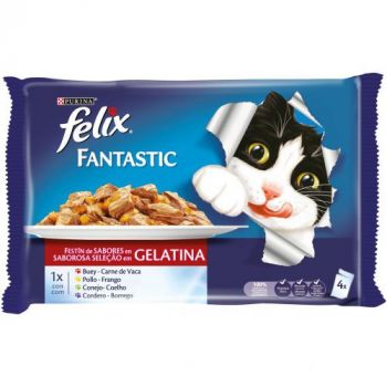 Felix Festín de Carnes en Gelatina Comida para Gatos