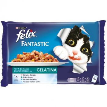 Comida para Gatos Felix Festín del Mar en Gelatina