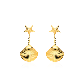 Pendientes Seris Plata de Ley / Recubrimiento oro 18K