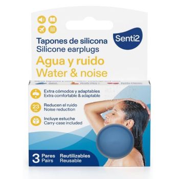 Tampões de silicone para água e ruído