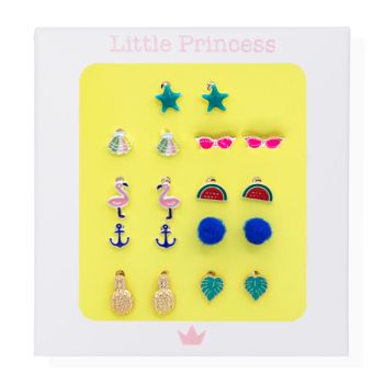 Little Princess Set 9 paires de boucles d’oreilles Summer