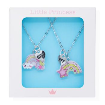 Conjunto Little Princess 2 Colares BFF Arco-íris