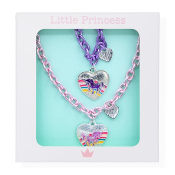 Conjunto Little Princess 2 Colares BFF Metalizados Unicornio