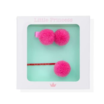 Little Princess Set Épingles à cheveux et Clip Pompon
