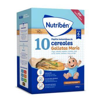 Papilla Instantánea de 10 cereales Galletas María