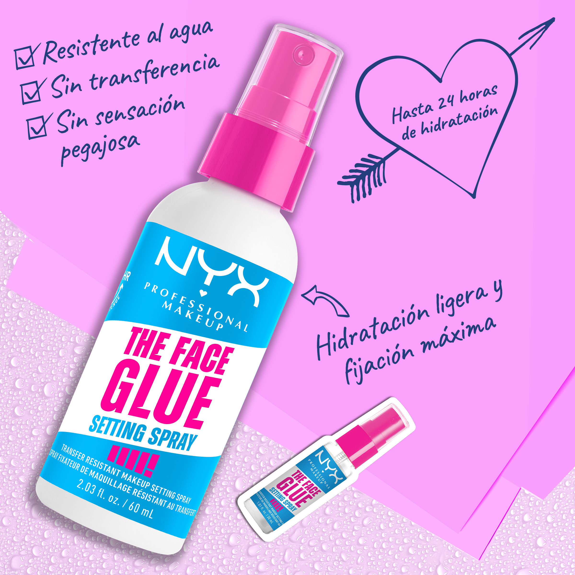 The Face Glue Setting Spray Fijador de Maquillaje · detalle 2