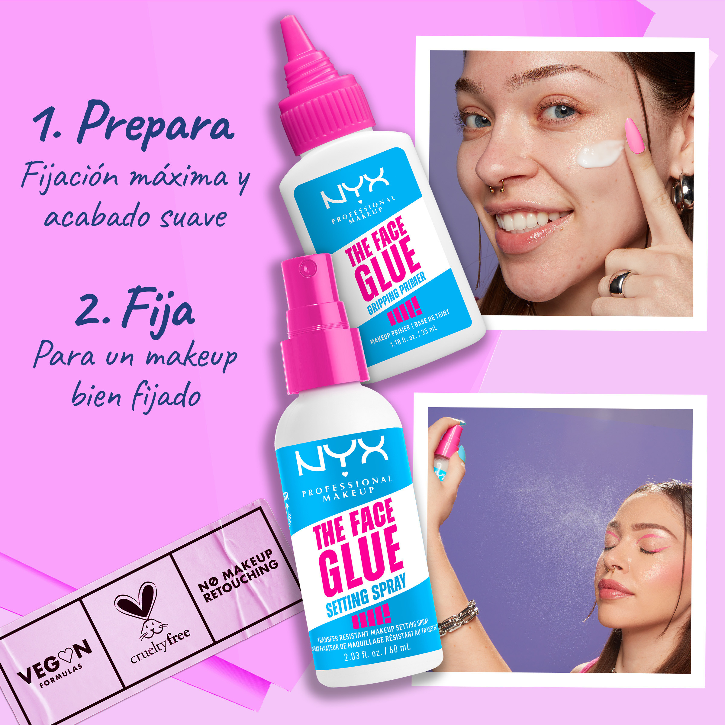 The Face Glue Setting Spray Fijador de Maquillaje · detalle 5