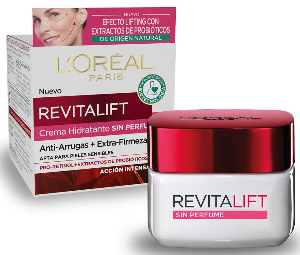 L'Oréal París Crema antiarrugas Revitalift sin perfume