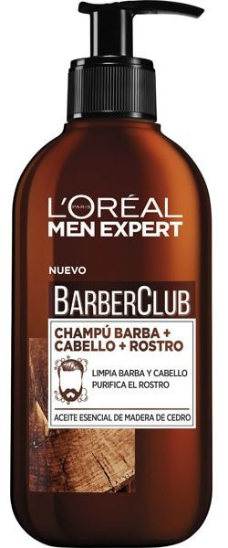 L'Oréal París Barber Club Champú 3 en 1 para barba, cabello y rostro