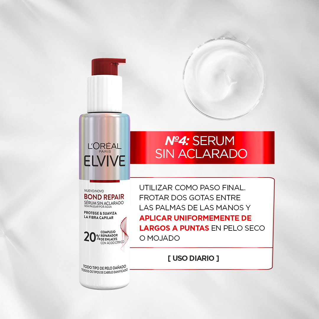 ELVIVE Bond Repair Sérum sin aclarado Rutina de Reconstrucción Profunda · detalle 3