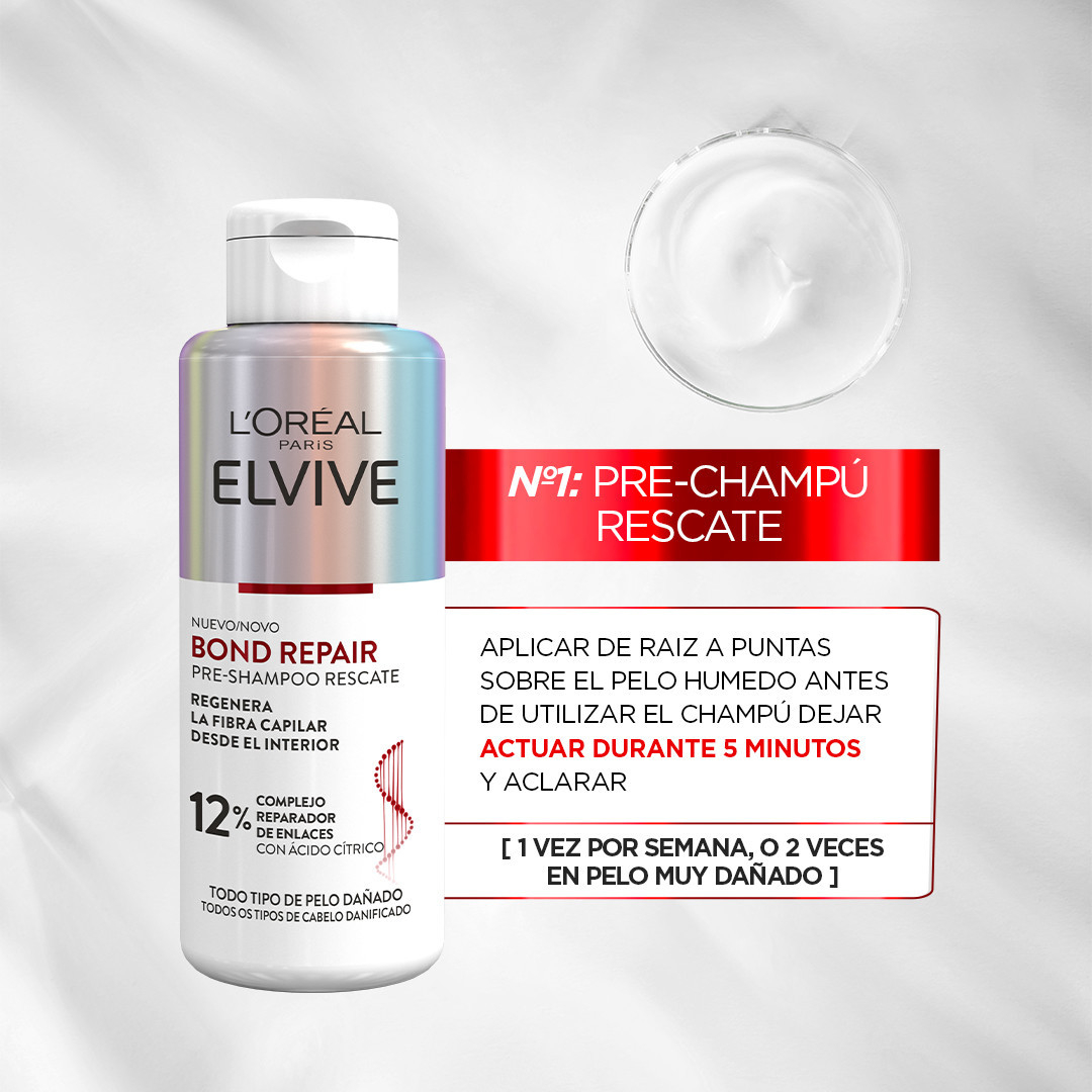 ELVIVE Bond Repair Pre-champú Rescate Rutina de Reconstrucción Profunda · detalle 2