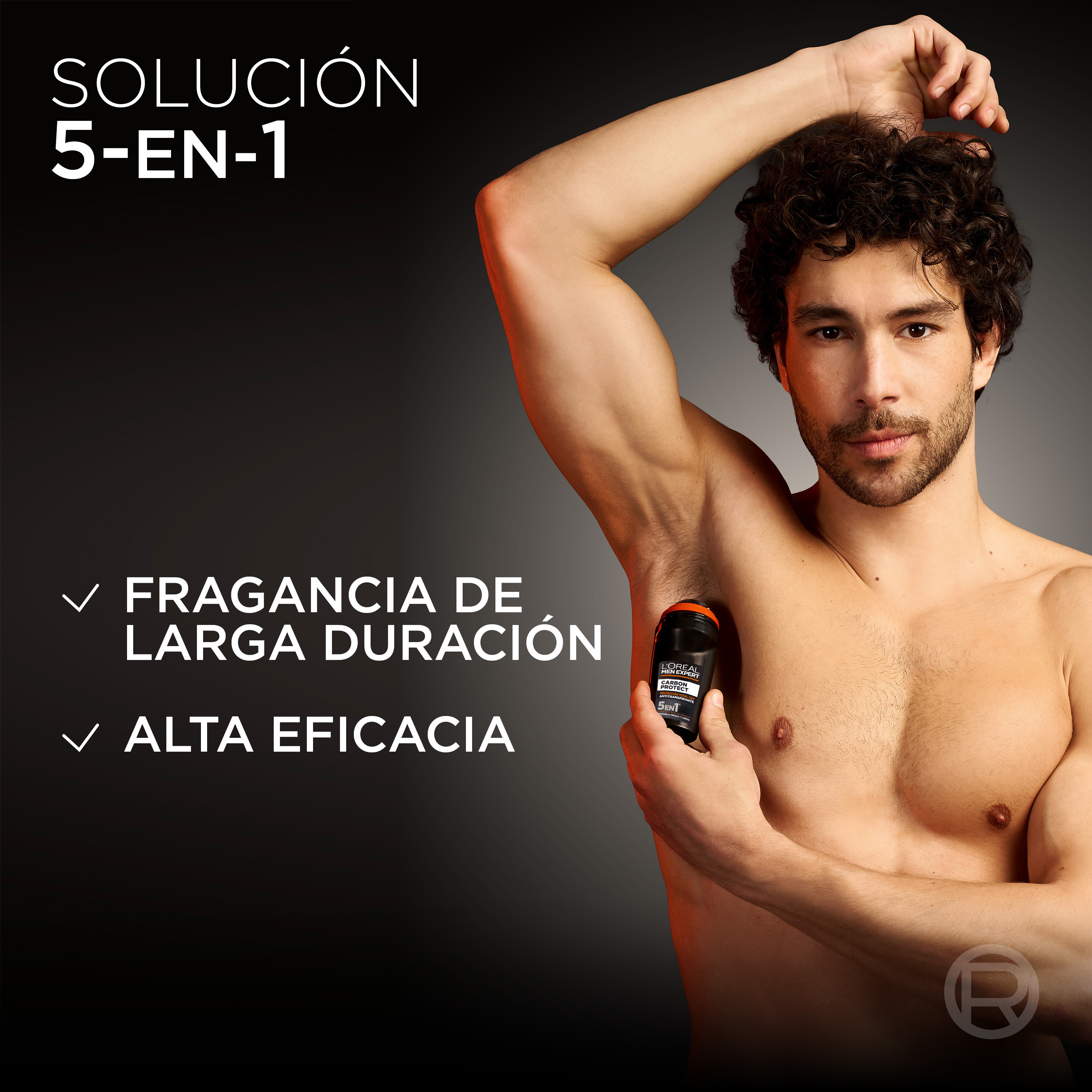 Men Expert Carbon Protect Desodorante Roll-On Antitranspirante 5 en 1 · detalle 2